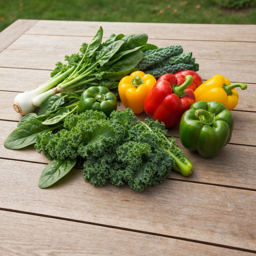 Fresh vegetables with antioxidant properties